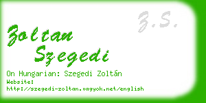 zoltan szegedi business card
