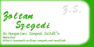 zoltan szegedi business card
